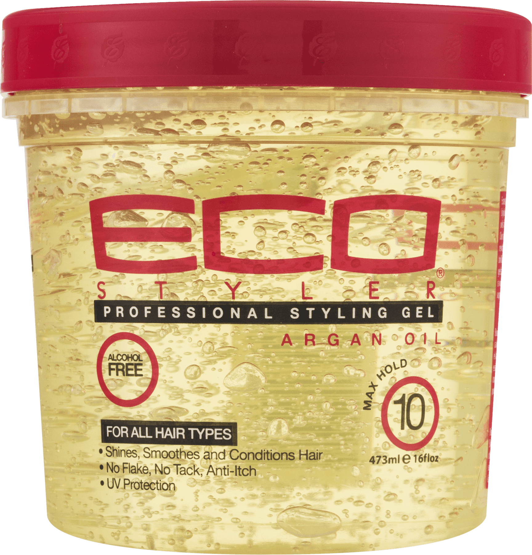 Eco Styler UV Protection Shine Enhancing Jar Hair Styling Gel with Argan Oil, 16 fl oz