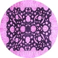 thumbnail image 1 of Ahgly Company Indoor Round Oriental Purple Traditional Area Rugs, 3' Round, 1 of 4