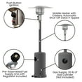 thumbnail image 6 of Merrick Lane Slate Gray Finished Stainless Steel 7.5' Tall 40,000 BTU Outdoor Propane Patio Heater with Wheels, 6 of 12