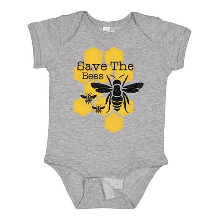 

Inktastic Honeycomb Save the Bees Gift Baby Boy or Baby Girl Bodysuit