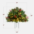 thumbnail image 2 of Best Choice Products Large Pre-Lit Christmas Urn Filler,w/ Pinecones &Berries, White & Multi LED Lights, 26" Diameter, 2 of 8