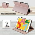 thumbnail image 4 of Dteck Case for Apple iPad 9th Generation 10.2-inch 2021,Magnetic PU Leather Wallet Card Holder Smart iPad 8th/7th Gen 10.2" Case Kickstand Shockproof Automatic wake/sleep Folio Cover,Rosegold, 4 of 7
