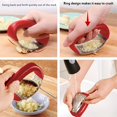 thumbnail image 2 of 1pc Garlic Press Rocker  Stainless Steel Garlic Presser  Garlic Presser  Garlic Chopper  Garlic Crusher Press With Ergonomic Handle  Kitchen Gadgets, 2 of 7