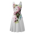 thumbnail image 5 of Vestido sin mangas informal sin mangas para mujer, vestido con cuello redondo y estampado floral de verano para la playa Pompotops ghjkhdj1612, 5 of 5