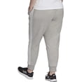 thumbnail image 3 of Adidas Plus Size Essentials Three Stripes Fleece Joggers Medium Grey Heatherwhite 3X, 3 of 4