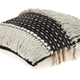 thumbnail image 6 of Black and Ivory Textured Throw Pillow, 6 of 6