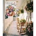 thumbnail image 4 of Hello Spring House Flags for Outdoor Decoration, Dog with Flowers Hat Large Yard Flag, Seasonal Decorative Celebration Decor for Summer Farmhouse Holiday Outside 28x40 Inch Vertical Double, 4 of 10