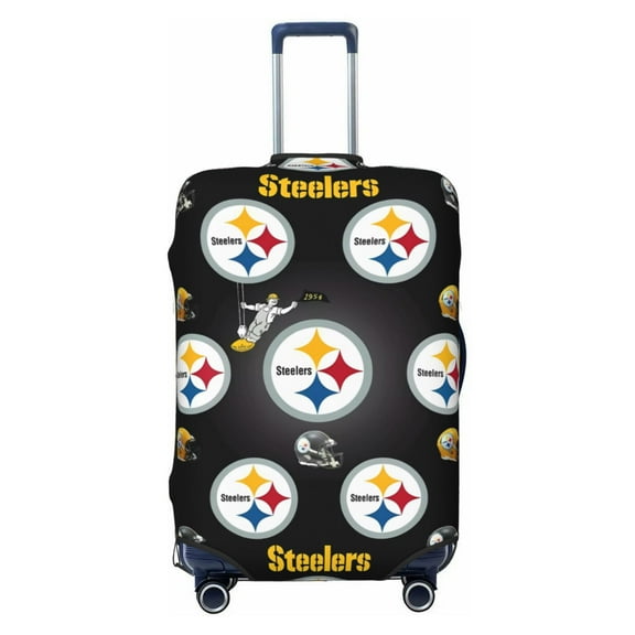 Pittsburgh Travel Luggage Cover, Football Team Themed Stretch Luggage Cover, Scratch-Resistant Travel Essential, Fits 19-31 Inch Luggage, Luggage Not Included