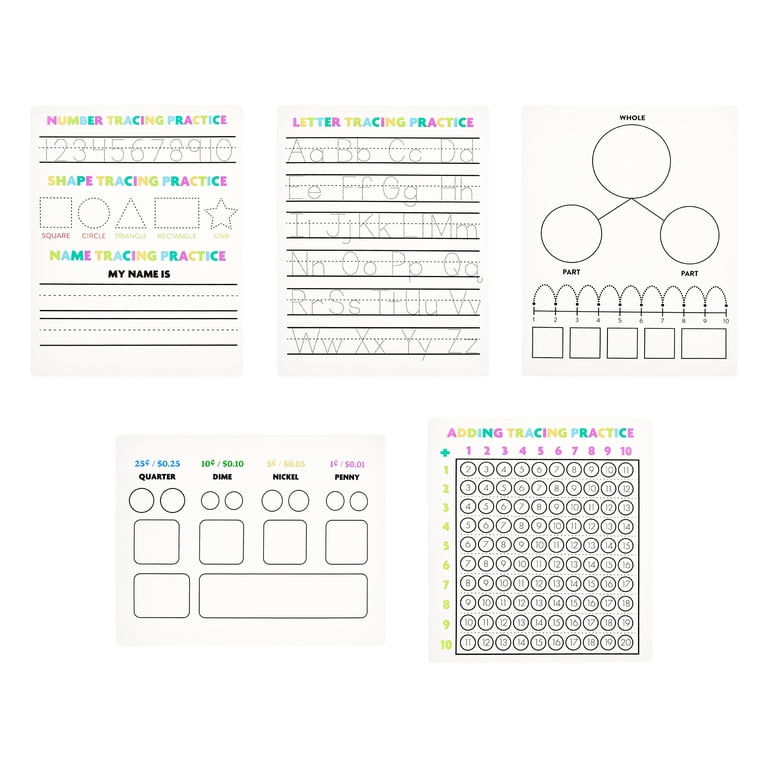 Pen+Gear Learning Boards, 5 Piece Set, Writing and Math Practice photo 4