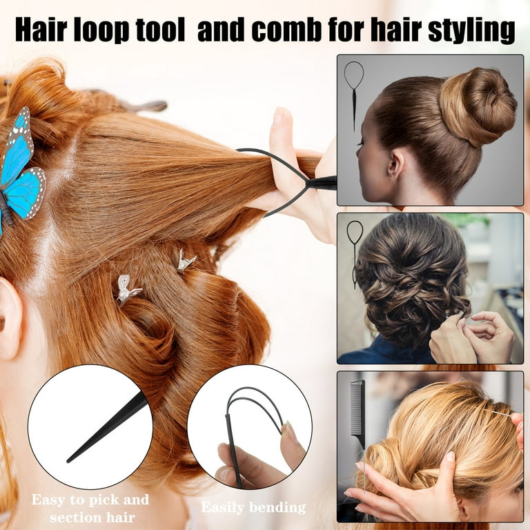 Topsy Hair Styling Tool Hair Bun Maker with Hair Combs Hair