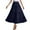 Navy, variant on MIXUE Skirts For Women Summer Solid Color Elastic High Waist Ruffled Loose Maxi Skirt Sportwear,Blue,S