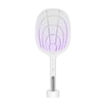 thumbnail image 1 of Bug Zapper, Killer - Matamoscas Eléctrico Recargable Por USB para El Hogar, Exteriores, Rejilla de 3000 V, Luz LED, Seguro Al con Malla blanco Baoblaze raqueta de bug zapper, 1 of 8