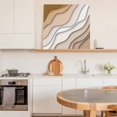 thumbnail image 6 of Beige Ombre Wall Art Painting on Canvas, Modern Geometric Abstract Aesthetic Cream Canvas Art Home Prints Wall Art Framed Modern Artwork for Living Room Bedroom Wall Decor 12x12in, 6 of 9