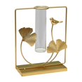 thumbnail image 2 of Metal Ginkgo hoja marco hidropónico florero tubo  planta Cuadrado Gloria Jarrón hidropónico, 2 of 9