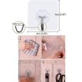 thumbnail image 2 of Ganchos transparentes autoadhesivos de 20 piezas, resistente al agua, carga de plástico, gancho adhesivo fuerte, 2 of 5