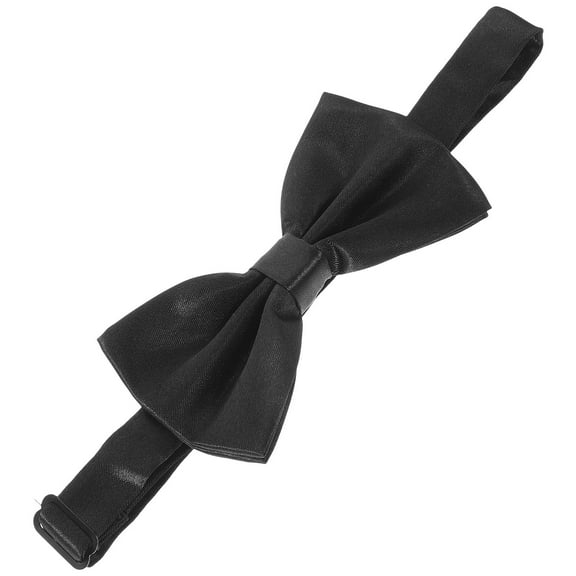 PAMINGONO 1Pack Adjustable Black Bow Tie for Mens Tuxedo and Formal Wear