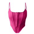 thumbnail image 5 of Beach Vacation Clothes for Women Blank Women Bodysuit Band Christmas Tops for plus Size Leather Corset Top X Bra in Tops Crop Top Workout Shirts Cropped Blank Crop Big Girls Yoga Backless Hot Pink XS, 5 of 6