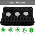 thumbnail image 4 of Gel Seat Cushion, Jumbo&Thick Gel Cushion Chair Pads with Non-Slip Cover for Home Office Car Seat Wheelchair, Soft Breathable Honeycomb Seat Pads for Relieve Hip Pain,Black 20x20x1.9inch, 4 of 14