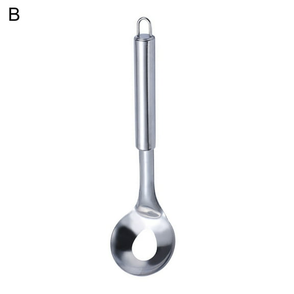 Opolski Hollow Anti-stick Meatball Scoop Fall-resistant Stainless Steel Portable Hollow Smooth Maker Spoon for Kitchen