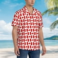 thumbnail image 5 of Balery Canada Print Men's Hawaiian Shirts Short Sleeve Beach Shirt Relaxed Fit Vacation Button Down Shirts-, 5 of 9