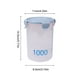 thumbnail image 3 of Frascos redondos graduados para almacenamiento de cocina con tapa | Recipientes de plástico para refrigerios, cereales y repostería | Azul claro | 1000 ml, 3 of 6
