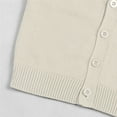 thumbnail image 5 of GiLiling Kids V Neck Cardigan - Solid Color Button Down Open Front Long Sleeve Knitted Sweater Coat for Girls Boys (White, 7-8 Years), 5 of 9