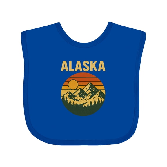 Inktastic Alaska Mountains Boys or Girls Baby Bib