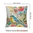 thumbnail image 4 of Bird Rose Flower Pink Floral Throw Pillow Covers Outdoor and Indoor Decorative Pillow Cover for Patio Garden Living Room Bed Sofa, 4 of 7