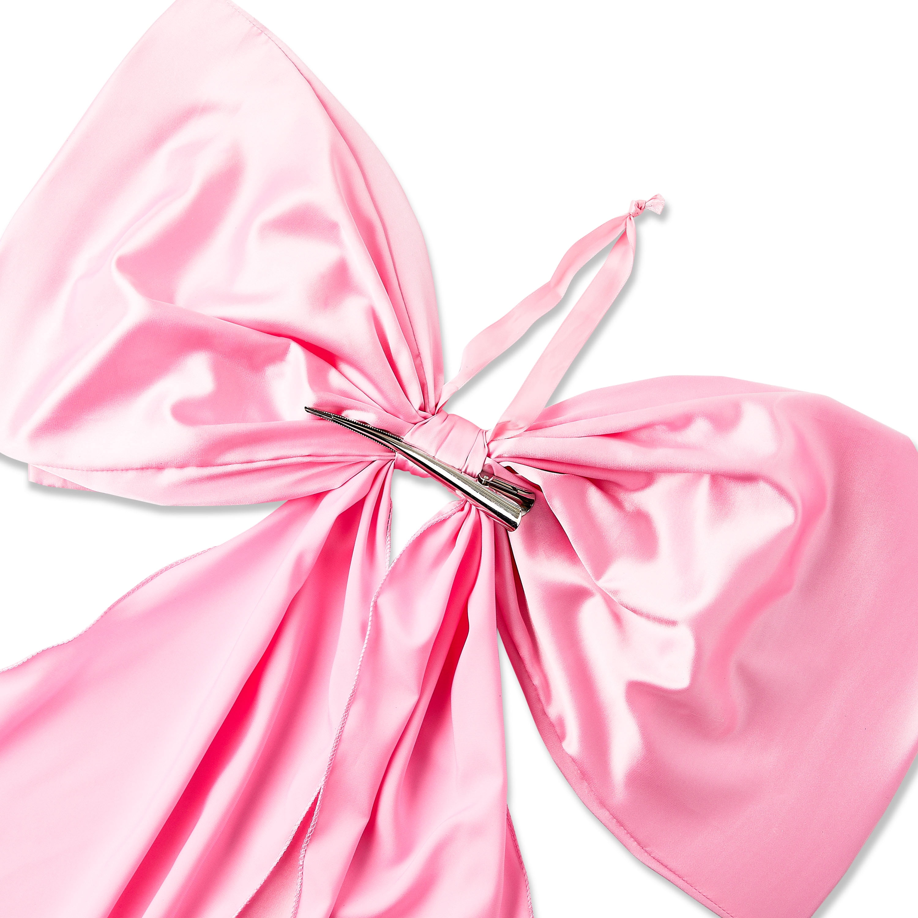 Fabric Satin Bow Christmas Tree Topper, Pink, 34.5", by Holiday Time