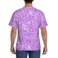 thumbnail image 3 of Bixox Men's Lilac Glittering Printed Short Sleeve Skinny Athletic T-Shirt, 3 of 6