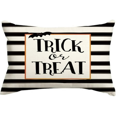 Halloween Pillows Halloween Pillow Covers Trick or Treat Bat Striped Pillows Decorative Outdoor Halloween Throw Pillows Lumbar Watercolor Cushion Cover 12×20 Inch(2023-2-12) Halloween Pillows Halloween Pillow Covers Trick or Treat Bat Striped Pillows Decorative Outdoor Halloween Throw Pillows Lumbar Watercolor Cushion Cover 12×20 Inch(2023-2-12)