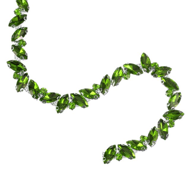 Cadena de Pedrería Unique Bargains 10mm Verde Zafiro