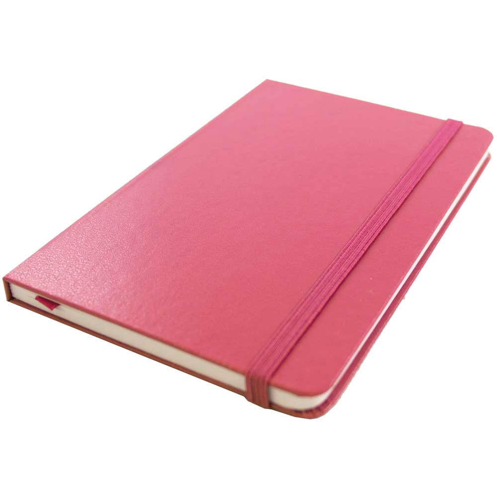 JAM Hardcover Notebook with Elastic Band, 1/Pack, Pink, Travel Size, 4 x 6