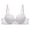 White, variant on Women's Bra Lace Lightly Padded Demi Full Coverage Plus Size Bras Underwire Support
