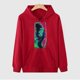 thumbnail image 4 of Sudaderas con capucha con estampado de características de patrón de temperatura somatosensorial de Halloween de otoño/invierno para mujer Pompotops FGAJ22273, 4 of 5