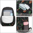 thumbnail image 4 of Bigfoot and Tree Black Pattern 17" School Backpacks for Teens,Waterproof Oxford Fabric,S-Shape Padded Straps for School,Travel,Hiking,Camping, 4 of 6
