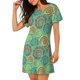thumbnail image 2 of Fotbe Colourful Tie Dye Bata de Dormir para Mujer con Estampado, Camisón de Algodón de Manga Corta, Ropa de Dormir Casual, 2 of 6