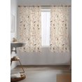 thumbnail image 3 of Flowers Birds Curtains 63 Inch Length,Sheer Curtains for Bedroom Living Room Window Country Retro Botanical Floral Branches Rod Pocket Drapes Kitchen Curtains Small Half Window 42"x63" 2 Panels, 3 of 7