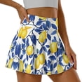 thumbnail image 5 of Yuyamidu Lemon Athletic Skort Casual High Waisted Tennis Skirts for Women Breathable Golf Pickleball Skirt with Shorts Pockets Size S, 5 of 7