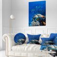 thumbnail image 1 of Large Sea Turtle underwater - Abstract Canvas Art Print, 1 of 3