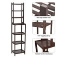 thumbnail image 5 of 100% Bamboo Bathroom Rack, Multi - Functional And Removable 7-Layer Shelf, Multi - Function 72 * 43.5 * 160.7Cm Dark Brown, 5 of 9