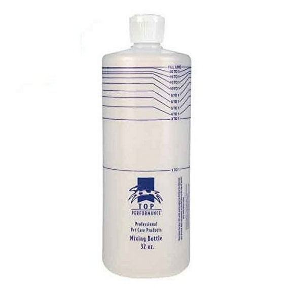 Mixing Bottle 32 Oz Marked Dilution Rates Pet Grooming Salon Concentrate Tools(One Bottle)