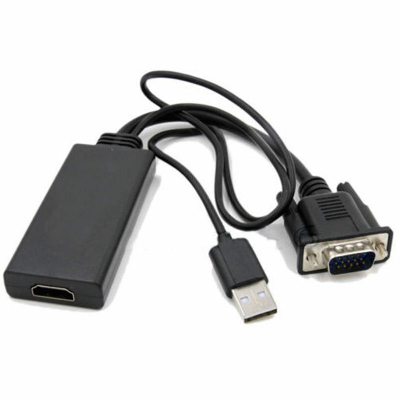 Adapter Converter 1080P VGA to HDMI & USB Audio Video Cable Adapter