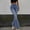 A05 Blue, variant on Rhinestone Flare Jeans for Women High Rise Sparkly Crystal Denim Pants Slim Fit Bootcut Trousers Stretchy Long Bottoms Partywear