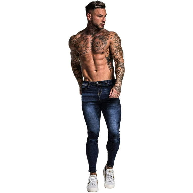 GINGTTO Mens Black Stylish Skinny Jeans|Jeans New|Mens Skinny Jeans|Skinny Jeans Men|Fit Jeans|Mens Jeans Sale 28