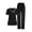 Black, variant on Women's Anti-Wrinkle Scrub Set V Neck Top & Straight-Leg Pants, Comfy, Flexible Nursing Uniforms with Pockets Gray