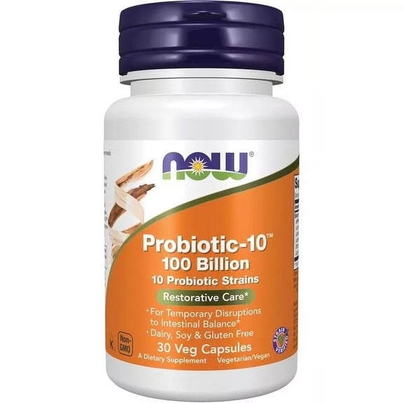 Revita NOW Foods Probiotic-10 100 Billion 100 Billion Cfu 30 Veg Caps