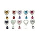 thumbnail image 5 of 10 Piezas de Botones de Diamantes de Imitación, Adornos de Botones Artesanales, Colgante de Corazón, Decoración de Aleación para Bolsos, Lazo para El, 5 of 8