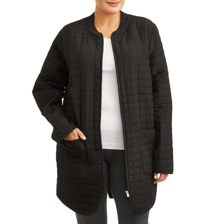 Athletic Works Women's Plus Size Active Quilted Tunic Jacket