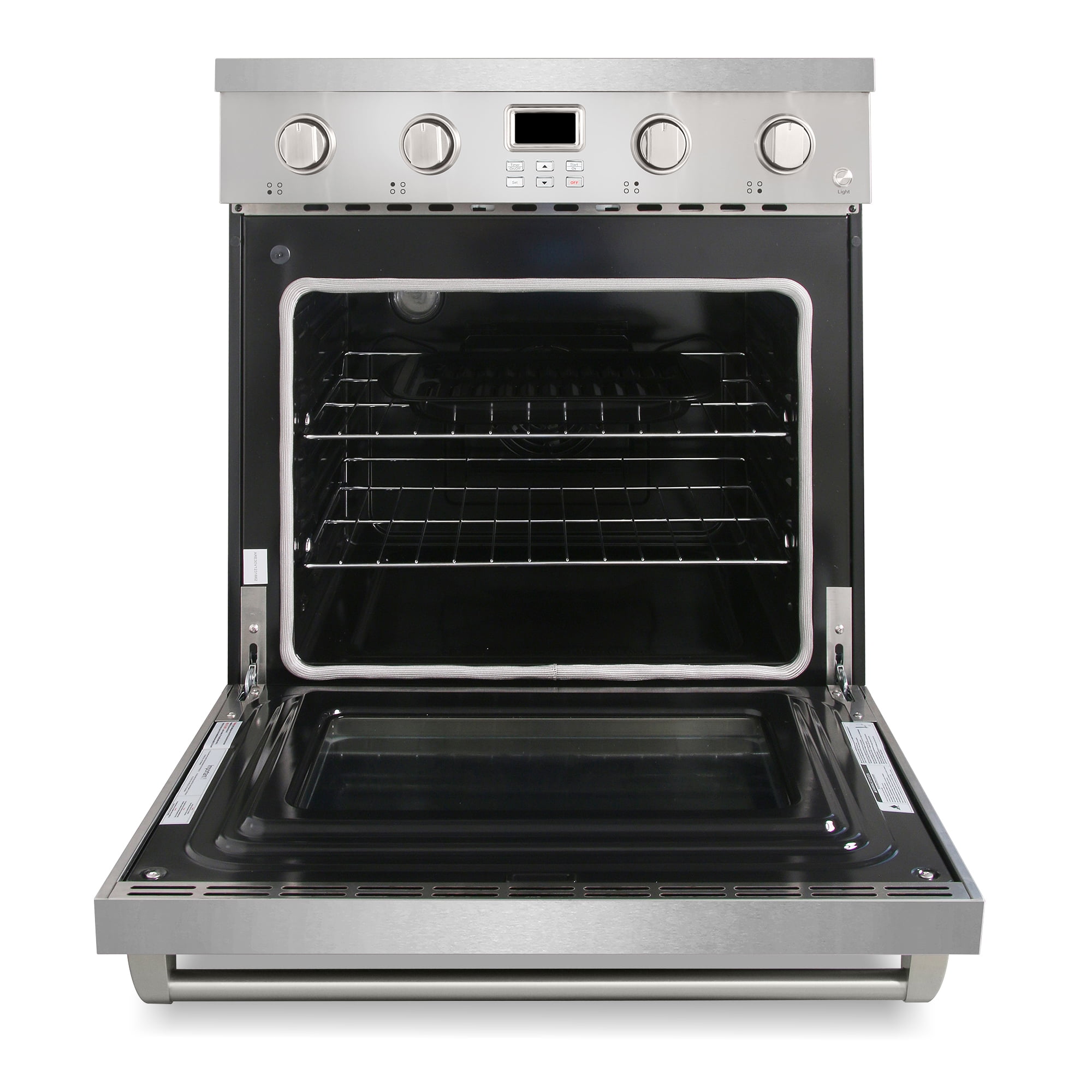 Cosmo 30 in. Haven Collection 4.8 cu. ft. Electric Range with 4 Burner Glass Cooktop and Convection Oven in Stainless Steel
